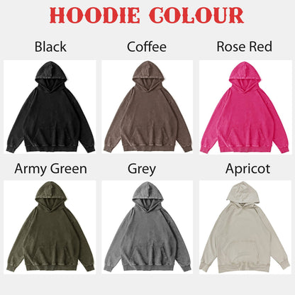 Limited Edition Monster No. 8-Inspired Washed Hoodie – Double Printed Vintage Oversized Unisex Heavyweight Streetwear for Manga Fans