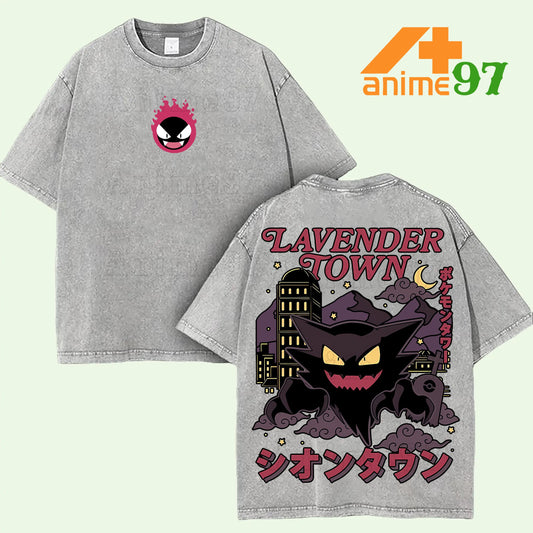 Limited Dark Ninja Rivalry Trio Washed T-Shirt – Double Printed Oversized Heavyweight Anime-Inspired Tee