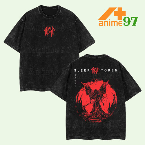 Limited Ritual Reaper Silhouette Washed T-Shirt – Oversized Unisex Rock-Inspired Streetwear Tee