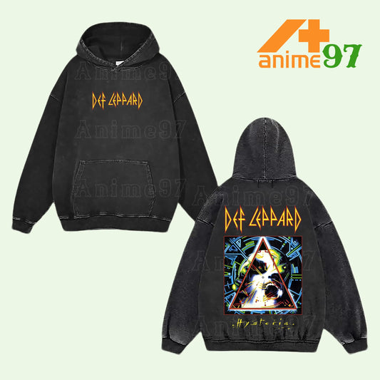 Retro Limited Vintage Rock Hysteria Era Washed Hoodie – Classic Album Art-Inspired Graphic Oversized Unisex Streetwear