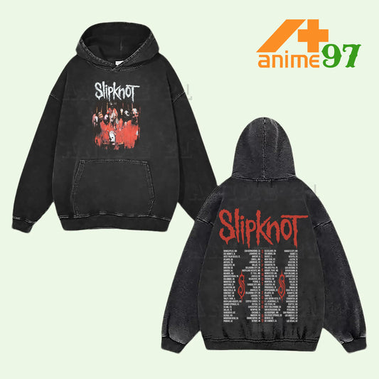 Retro Limited World Tour Portrait Washed Hoodie – Double Printed Vintage Oversized Rock-Inspired Streetwear