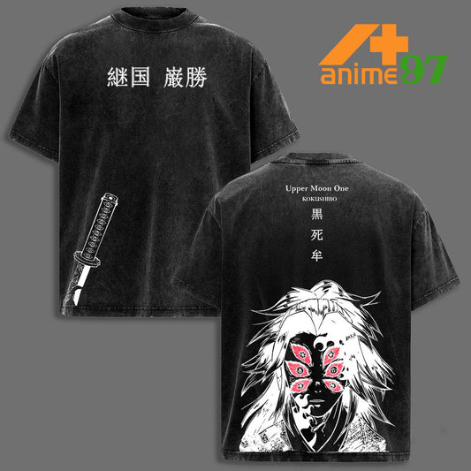 Retro Vintage Limited Moon-Born Demon Swordsman Washed T-Shirt – Oversized Unisex Anime-Inspired Streetwear