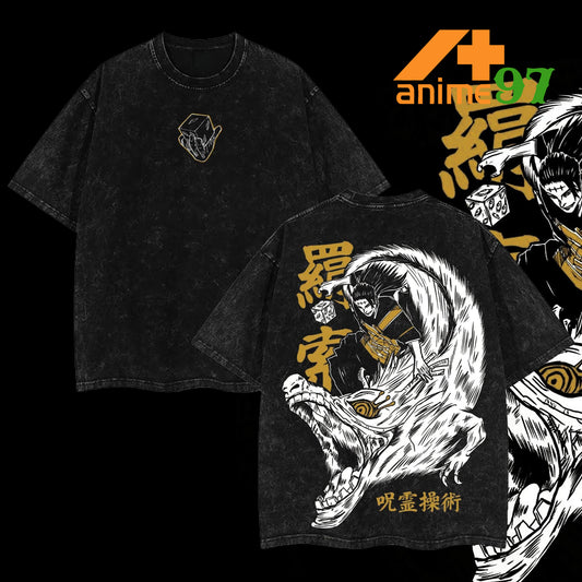 Retro Vintage Limited Megumi Fushiguro Jujutsu Kaisen Anime Graphic Tee for Fans of Sorcerers Unisex Oversized Streetwear Cotton T-Shirt Cool Megumi Fan Shirt for Men and Women Unique Gift for Jujutsu Kaise