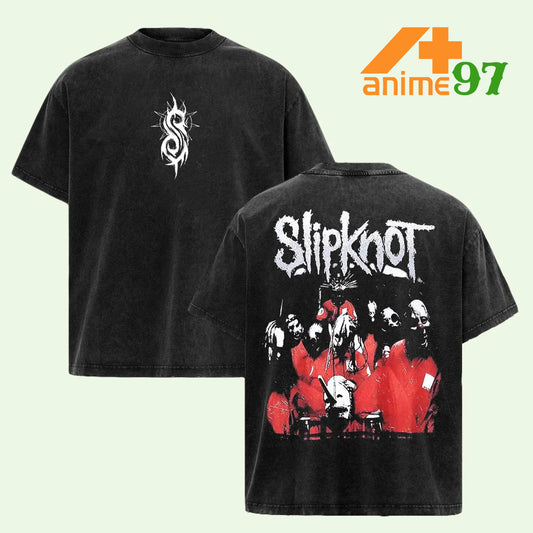 Retro Vintage Limited Metal Masked Legends Washed T-Shirt – Oversized Unisex Rock-Inspired Streetwear Tee